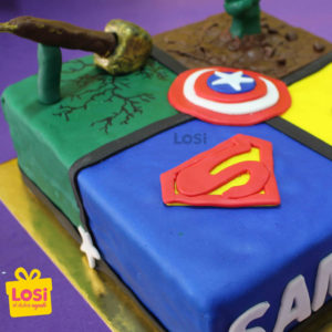 superheroes marvel dc comic torta pastel